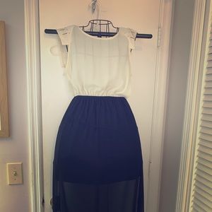 White and Black long casual or dressy dress.